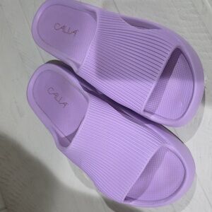 CALIA Lilac Molded Slides Womens Sz8